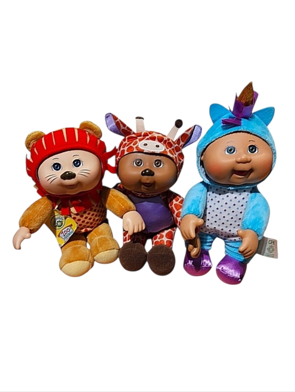 Cabbage Patch Kids 9" Cuties Bundle Lion Giraffe Unicorn Dolls